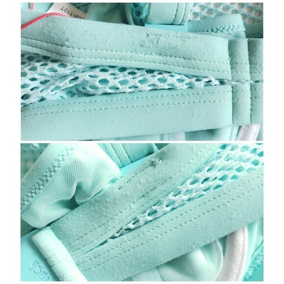 PROFILE BLUSH Gottex Caught in the Net high neck underwire bikini top Sz S D Cup - Picture 7 of 8